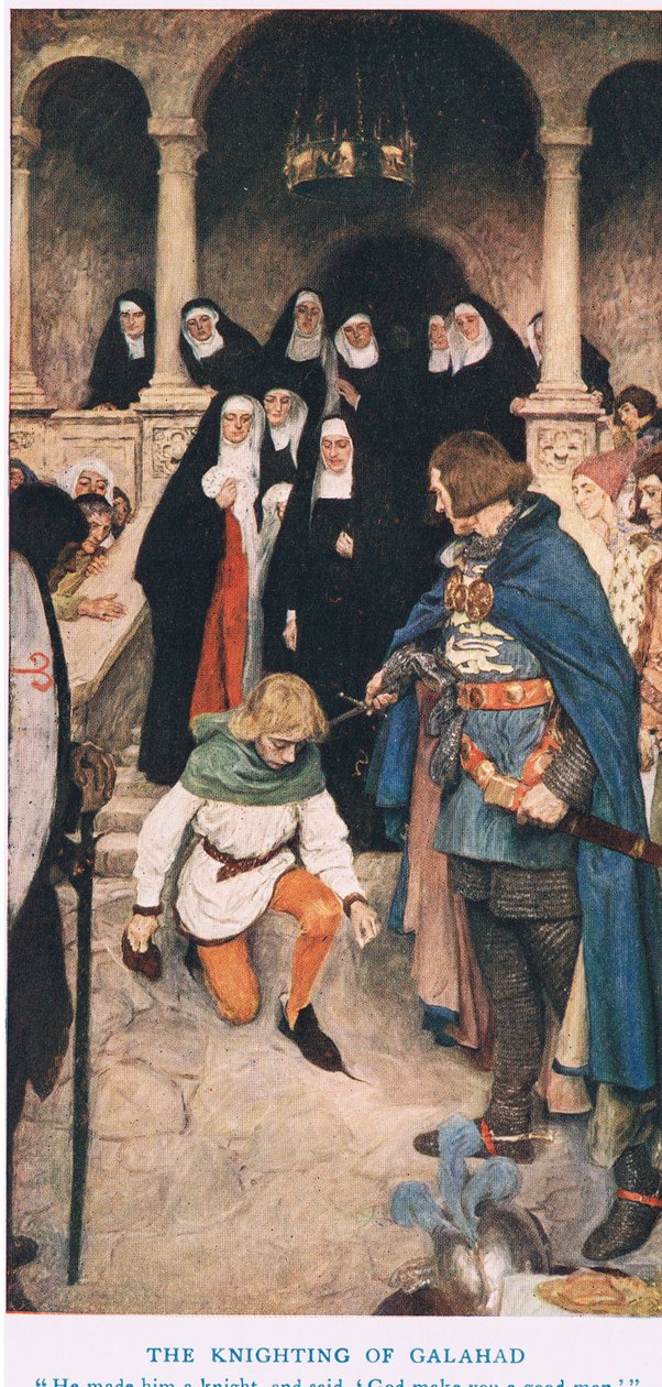 The Knighting of Galahad, illustration från 