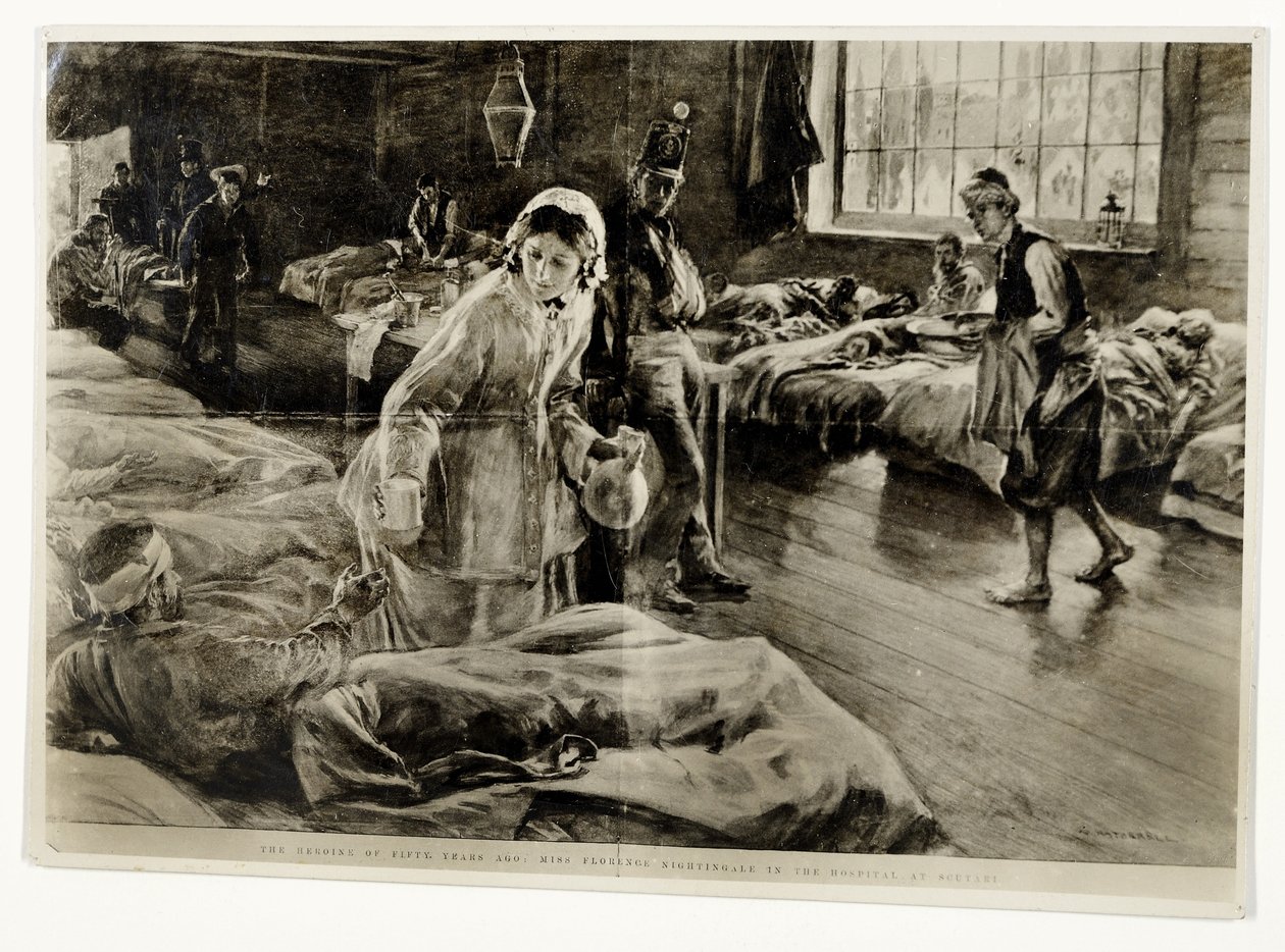 "Hjältinnan för femtio år sedan: Miss Florence Nightingale på sjukhuset i Scutari", pub. i The Graphic, 19 november 1904 av William Hatherell