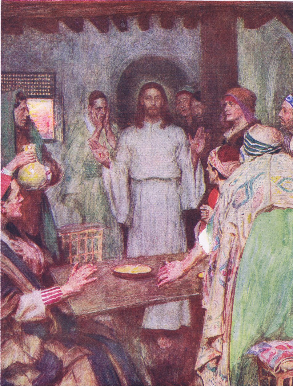 Sedan kom Jesus och stod mitt ibland, från The Bible Story publicerad av Hodder & Stoughton, c.1930 av William Hatherell