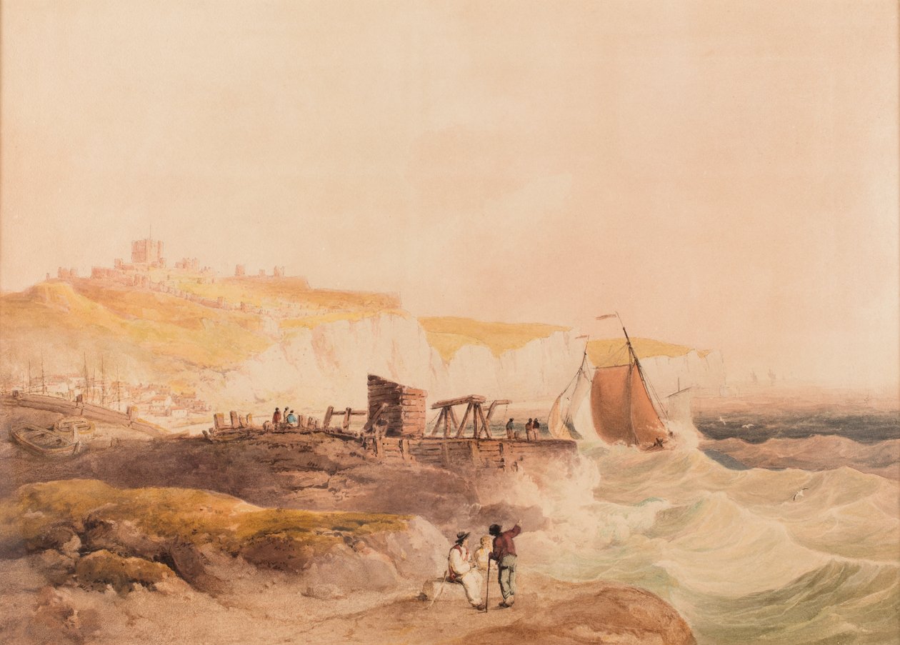 Dover, okänt datum (akvarell och blyerts på papper) av William Havell