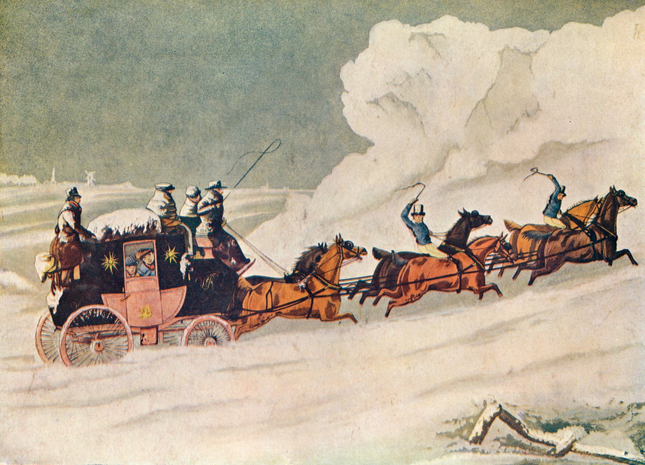 Devonport Mail nära Amesbury, 1907 av William Havell