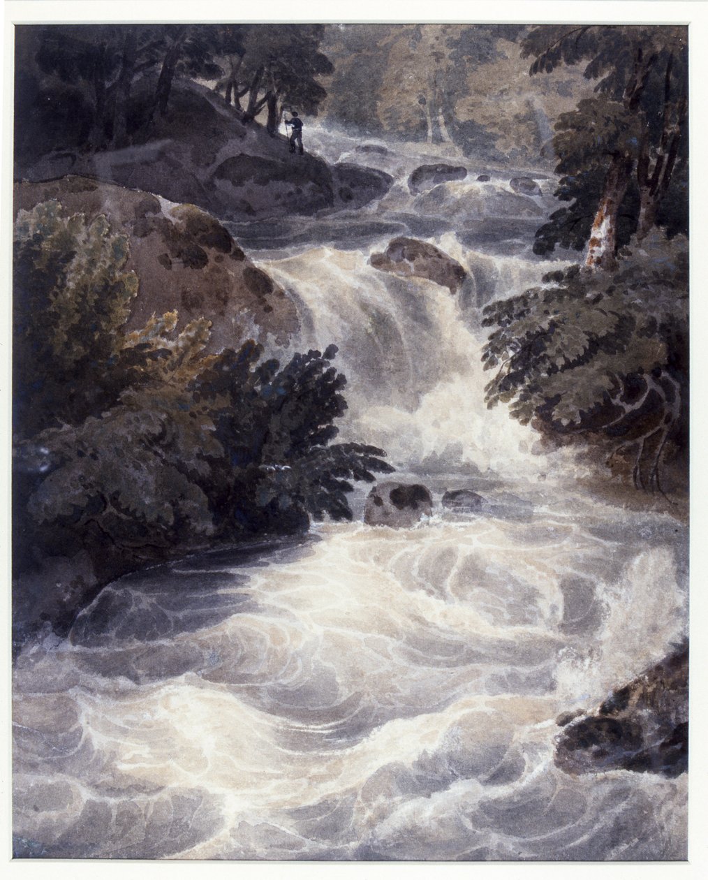 Vattenfallet vid Ambleside, sett genom ett fönster, 1807 av William Havell