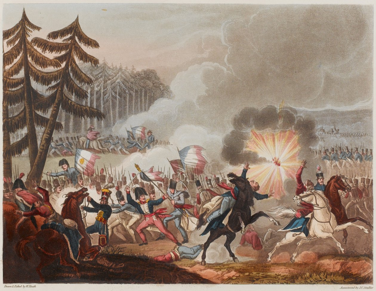 Slaget vid Barrosa den 5 mars 1811, graverat av J.C. Stadler, publicerat 1818 (akvatint) av William Heath
