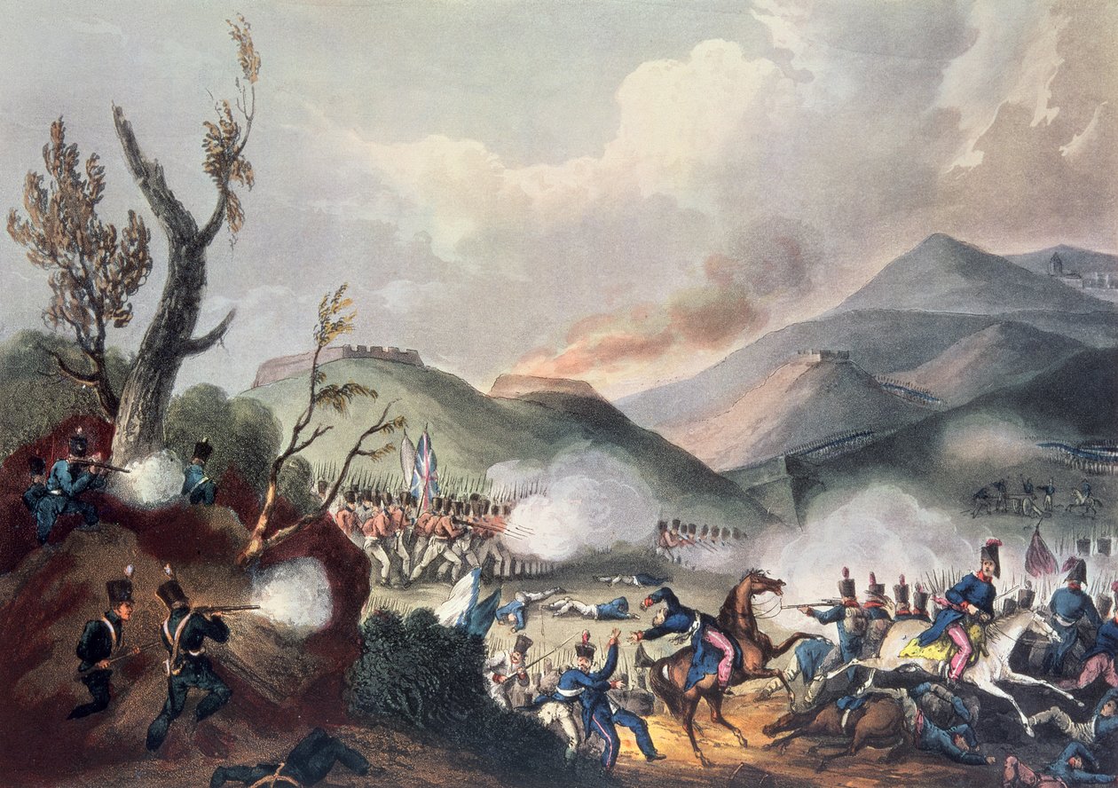 Slaget vid Busaco, 27 september 1810, graverad av Thomas Sutherland (f.c. 1785) av William Heath