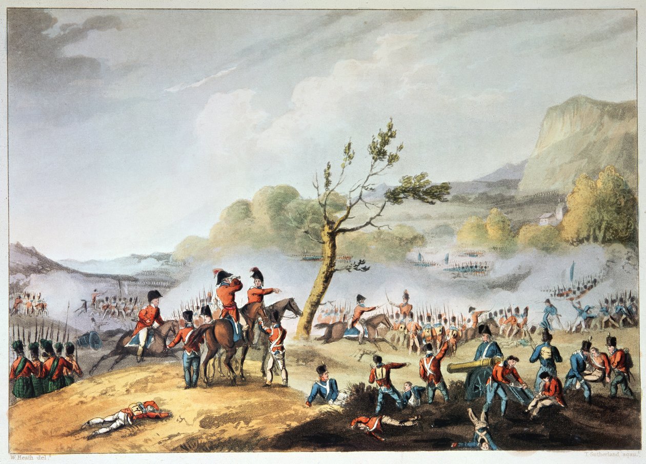 Slaget ved Maida, 4. juli 1806, indgraveret af Thomas Sutherland (f.c.1785) (se også 225164) swed av William Heath