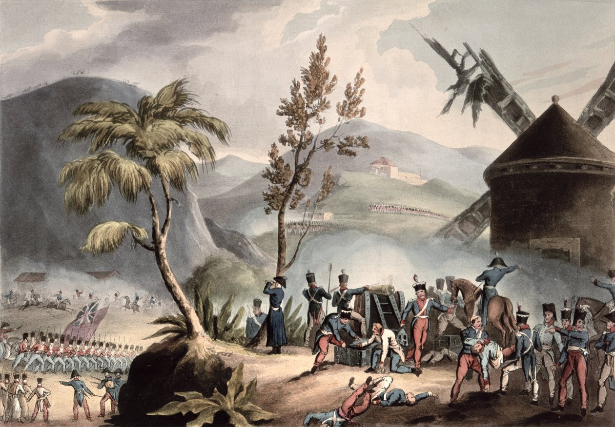 Slaget vid Roleia, 17 augusti 1808, graverat av Thomas Sutherland (f.c. 1785) (akvatint) av William Heath