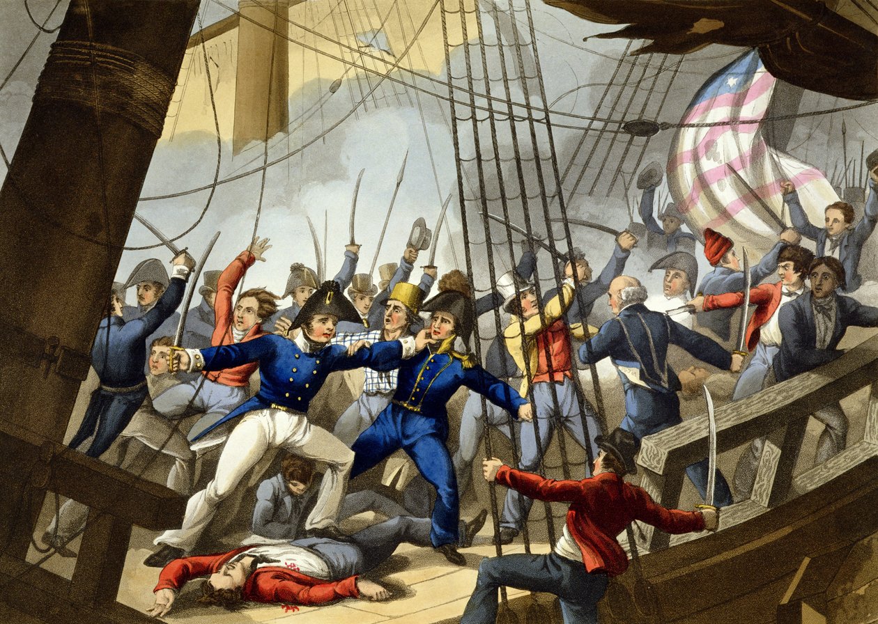 Att gå ombord och ta det amerikanska skeppet "Chesapeake" av officerarna och besättningen på H.M. Skeppet 