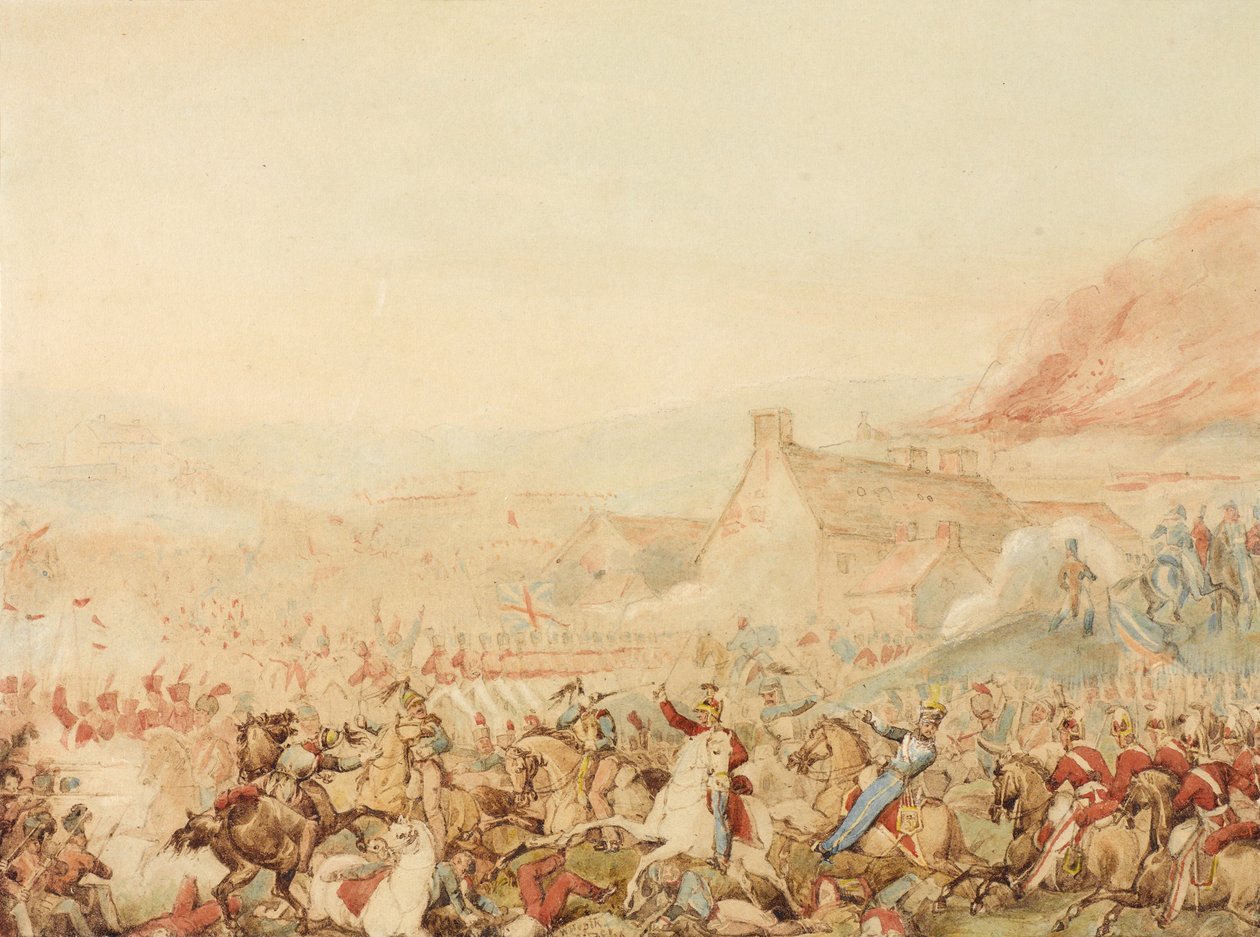 Slaget vid Waterloo, 1815, c.1818 av William Heath