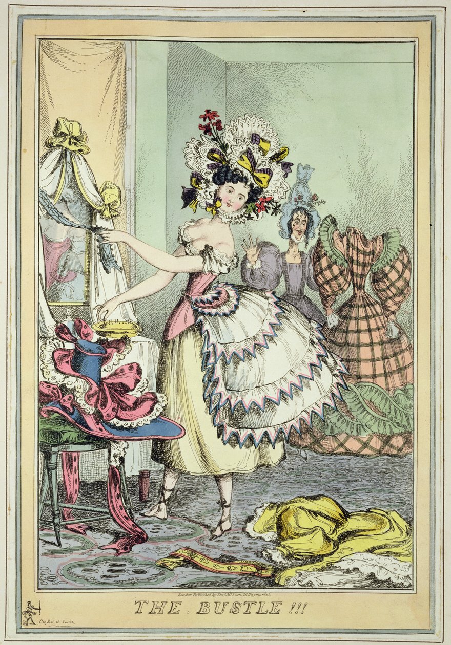 The Bustle, publicerad av Thomas McLean, London (färgad etsning) av William Heath