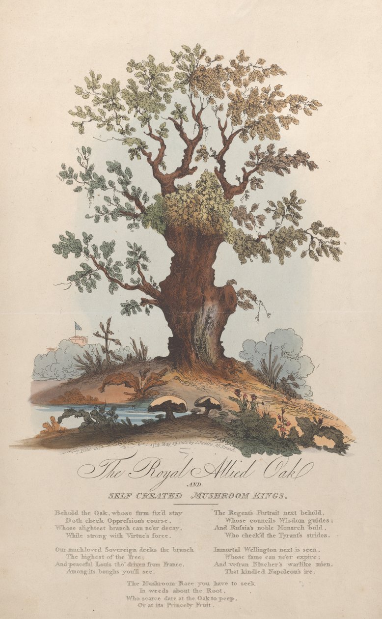 The Royal Allied Oak and Self-Created Mushroom Kings, 29 maj 1815. av William Heath