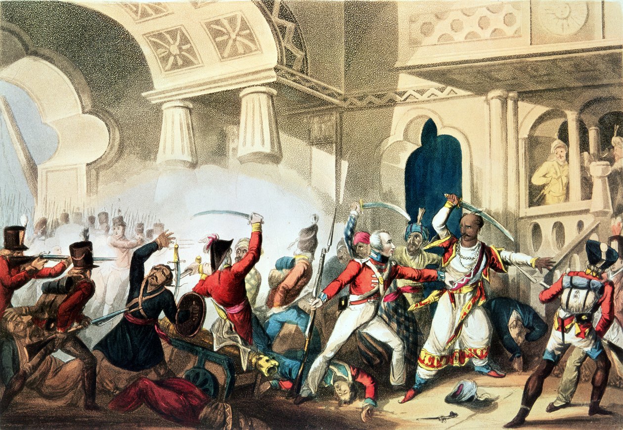 The Storming of Seringapatam, 4 maj 1799, graverad av Thomas Sutherland (f.c.1785), 1815 av William Heath