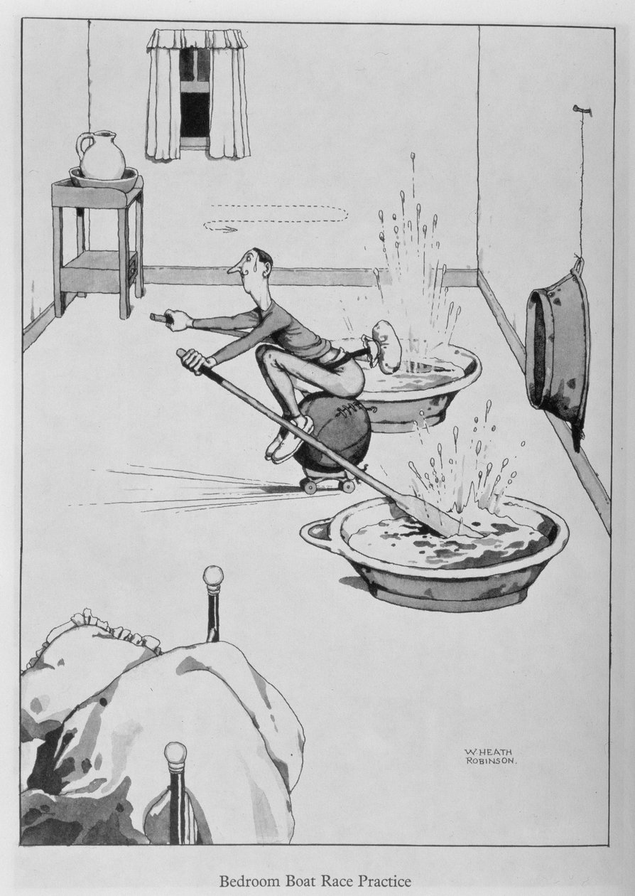 Bedroom Boat Race Practice, illustration från 