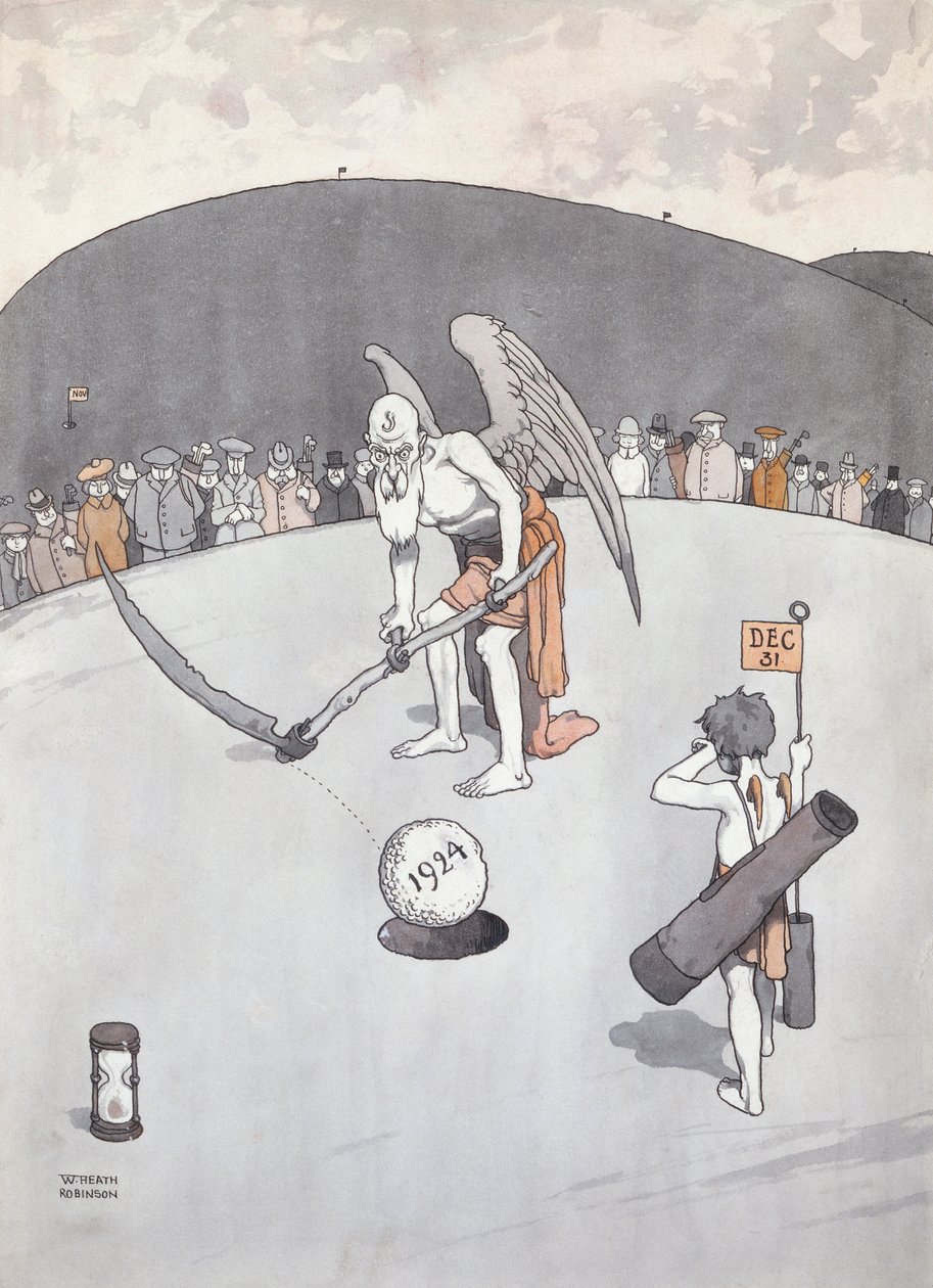 Ta ut det gamla hålet (penna och bläck) av William Heath Robinson