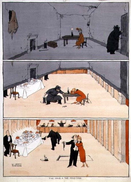 Pigan och magikern av William Heath Robinson