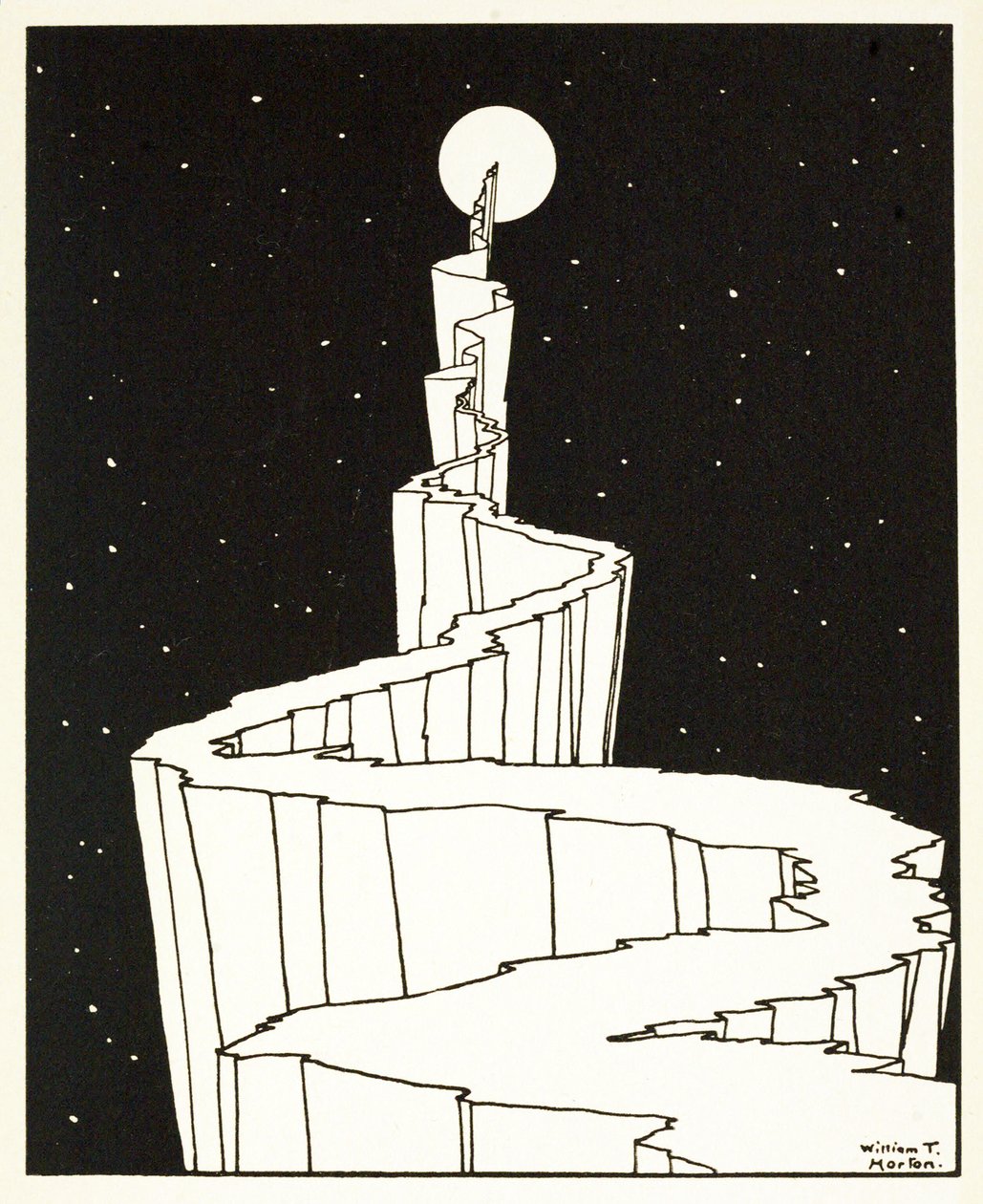 The Path to the Moon, från A Book of Images, pub. 1898 (gravyr) av William Heath Robinson