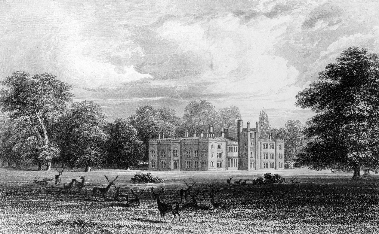 Bell House, Aveley, Essex, graverad av John Carr Armytage, 1832 av William Henry Bartlett