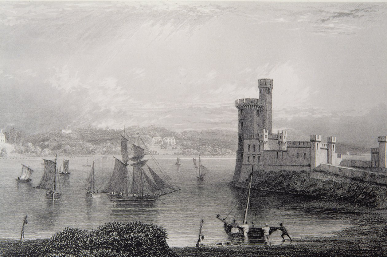 Black Rock Castle, nära Cork, Irland, 1830-talet av William Henry Bartlett