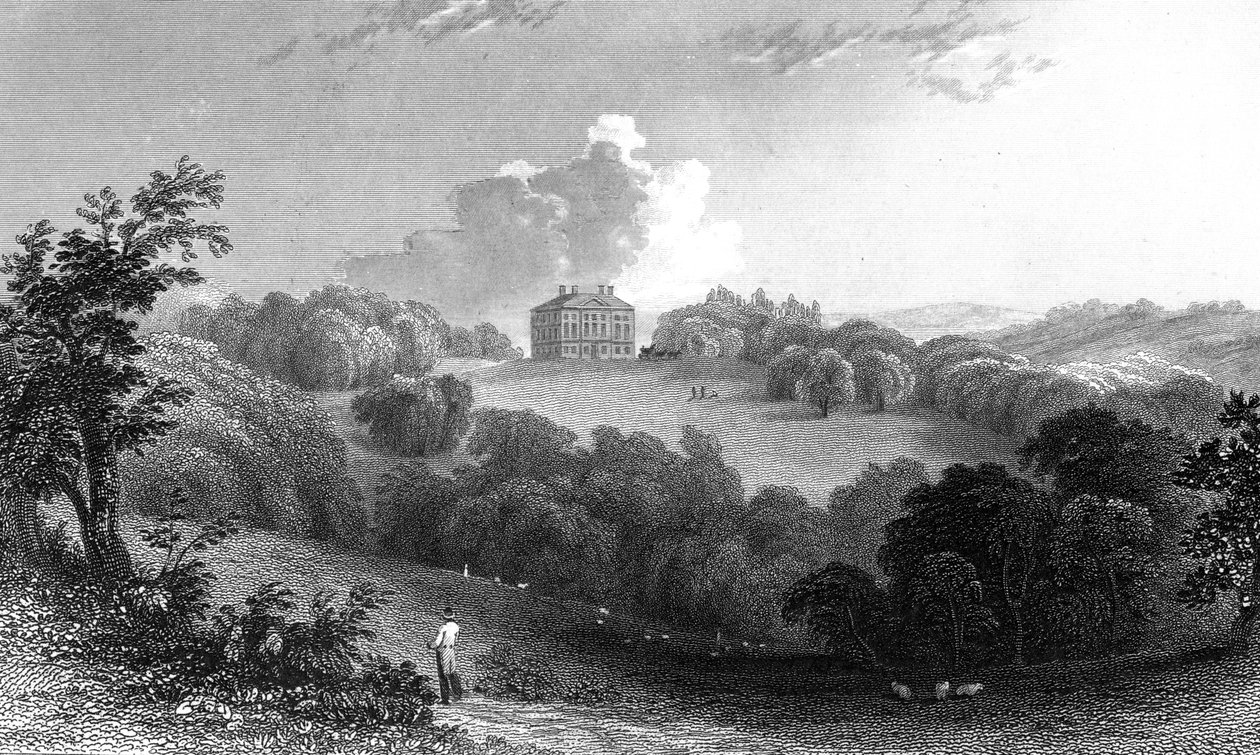 Copped Hall, Essex, graverad av Thomas Garner, 1832 av William Henry Bartlett