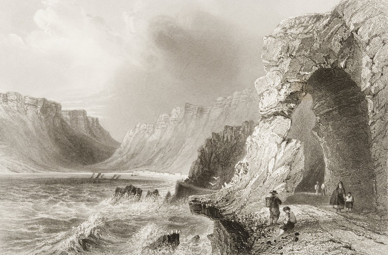 Glengarriff, County Cork, från "Scenery and Antiquities of Ireland" av George Virtue, 1860-talet av William Henry Bartlett