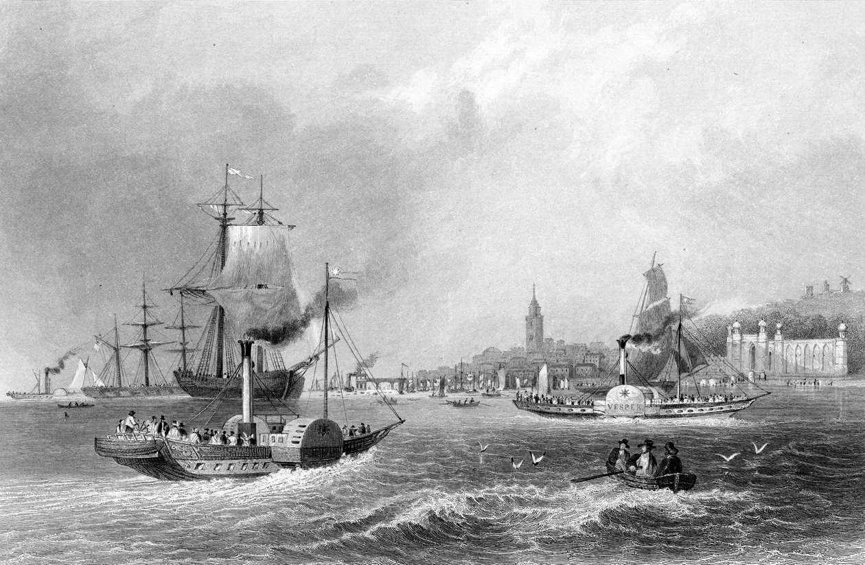 Gravesend, graverad av H. Adlard, publicerad i 