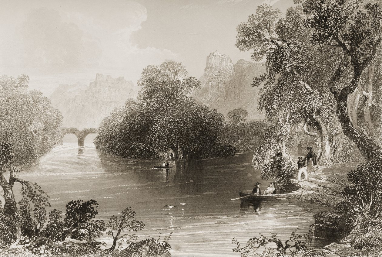 Killarney, Old Weir Bridge, County Killarney, Irland, från 