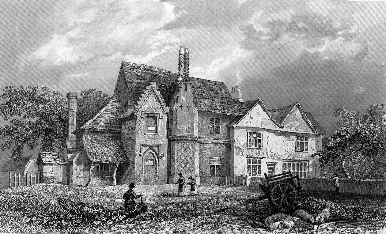Little Warley Hall, Essex, graverad av Henry Adlard, 1833 (gravyr) av William Henry Bartlett