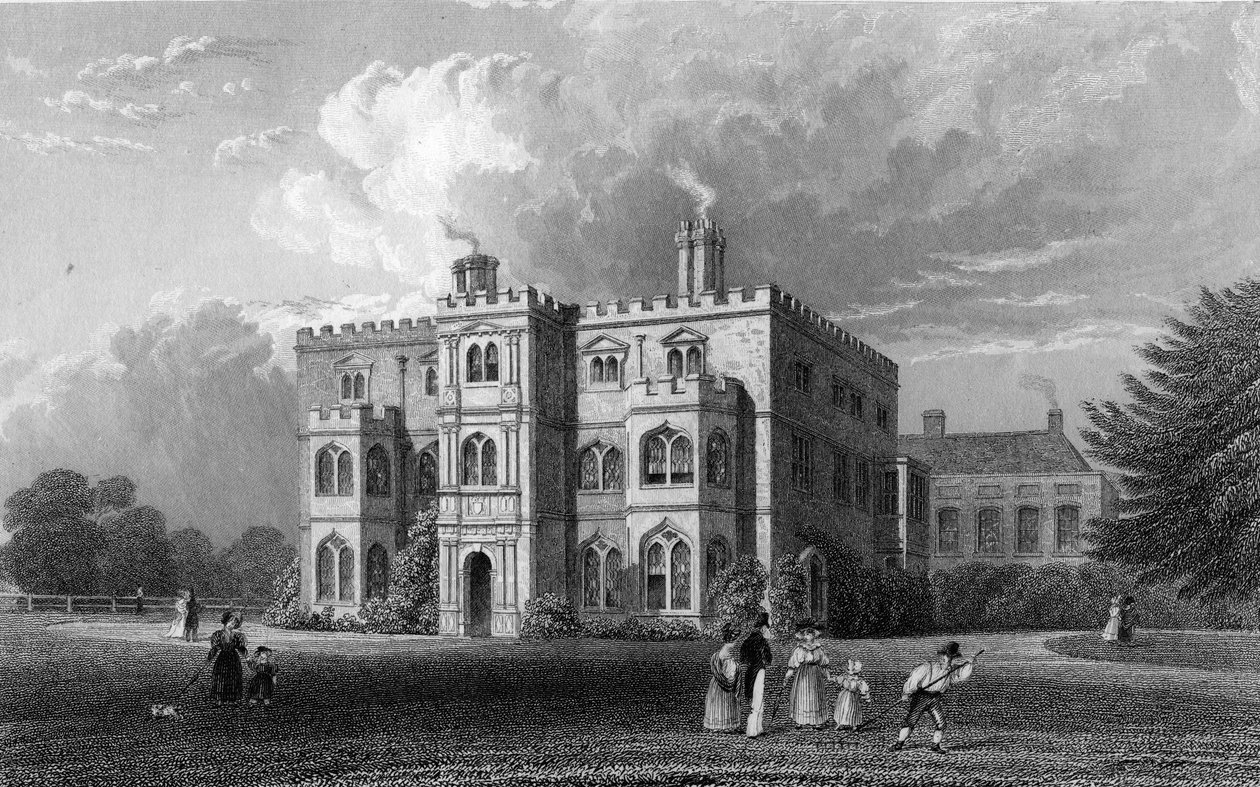Marks Hall, Coggeshall, Essex, graverad av John Carr Armytage, 1833 av William Henry Bartlett