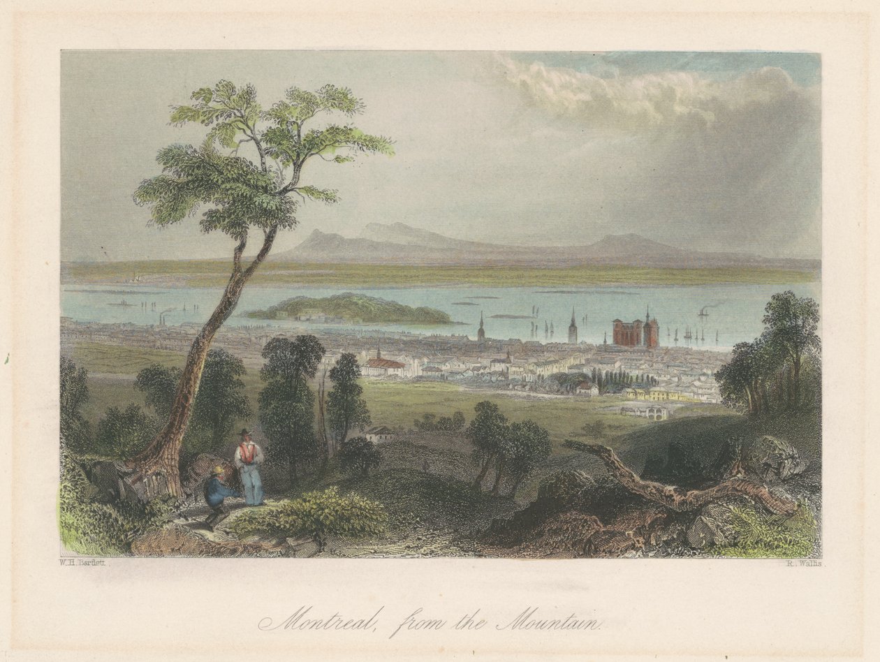 Montreal från berget av William Henry Bartlett
