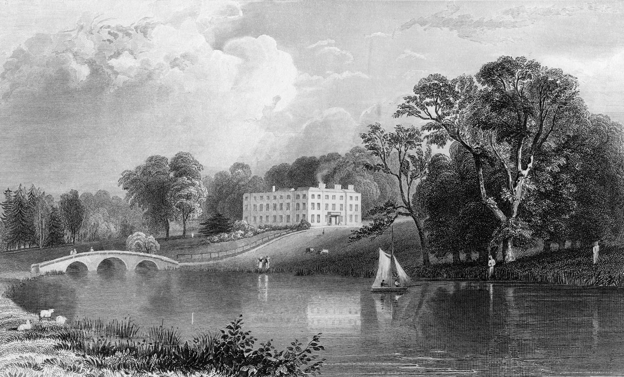 Rivenhall Place, Essex, graverat av John Carr Armytage, 1831. av William Henry Bartlett