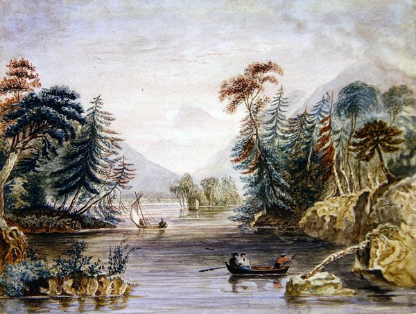 The Narrows (akvarell på papper) av William Henry Bartlett