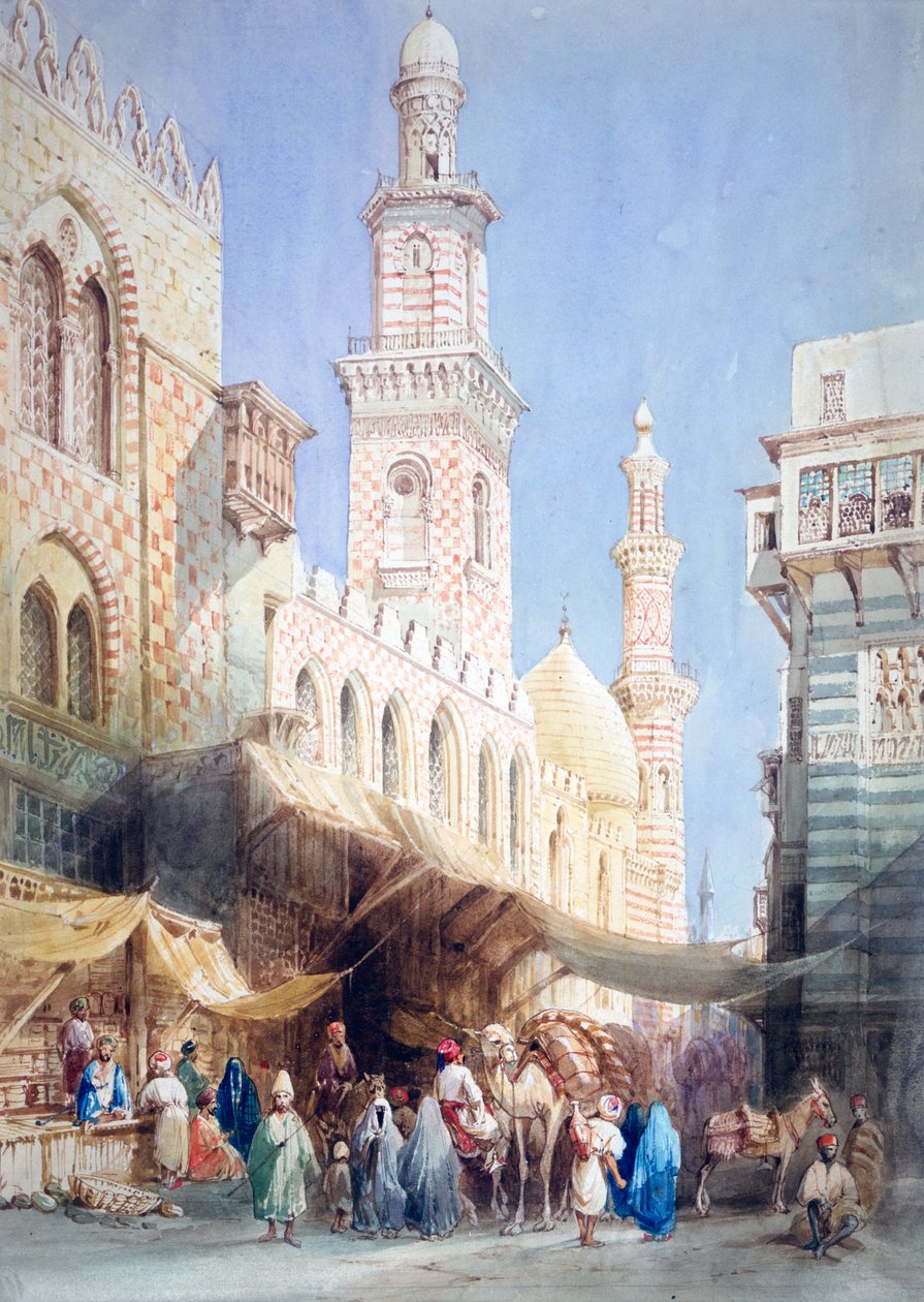 Sharia El Gohargiyeh, Kairo, 1800-talet av William Henry Bartlett