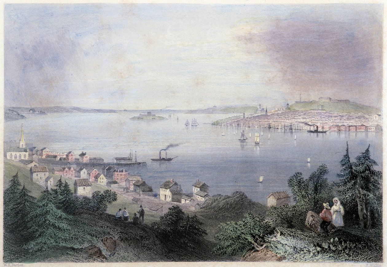 View of Halifax - i "" Canadian Scenery illustrated"" av William Henry Bartlett, red. George Virtue av William Henry Bartlett