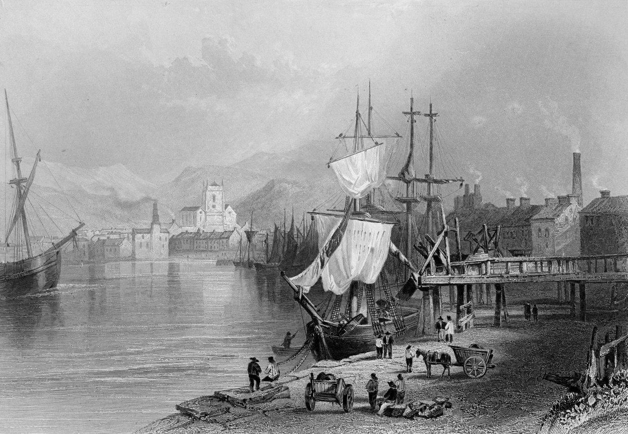 Workington, ca 1840-50 av William Henry Bartlett