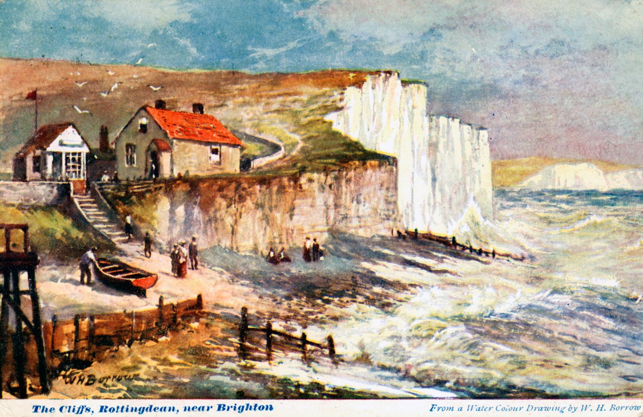 The Cliffs, Rottingdean, nära Brighton, 1905. av William Henry Borrow