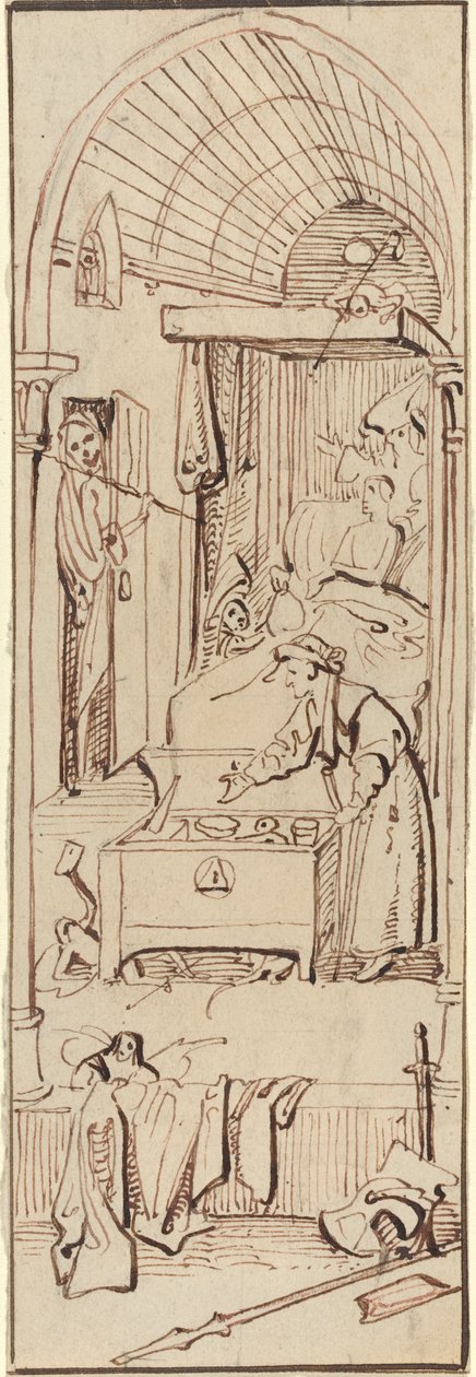 Snålens död av William Henry Brooke after Hieronymus Bosch