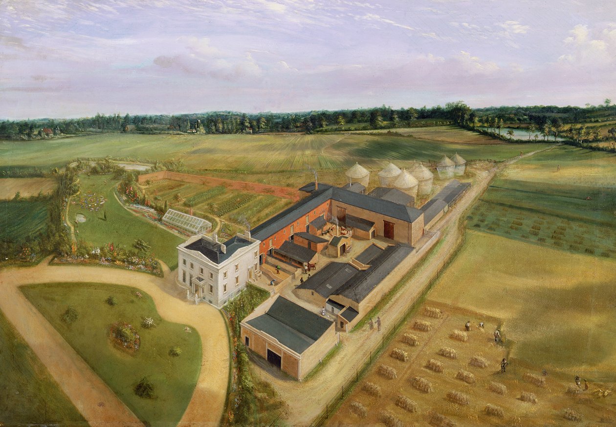 Tiptree Hall and Farm, Essex, ca 1850-60 av William Henry Browne