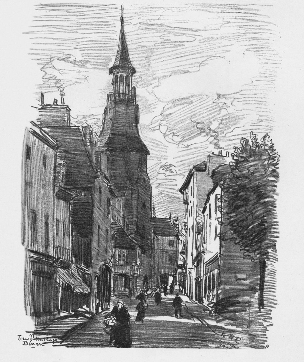 Klocktornet, Dinan, ca 1907 av William Henry Charlton