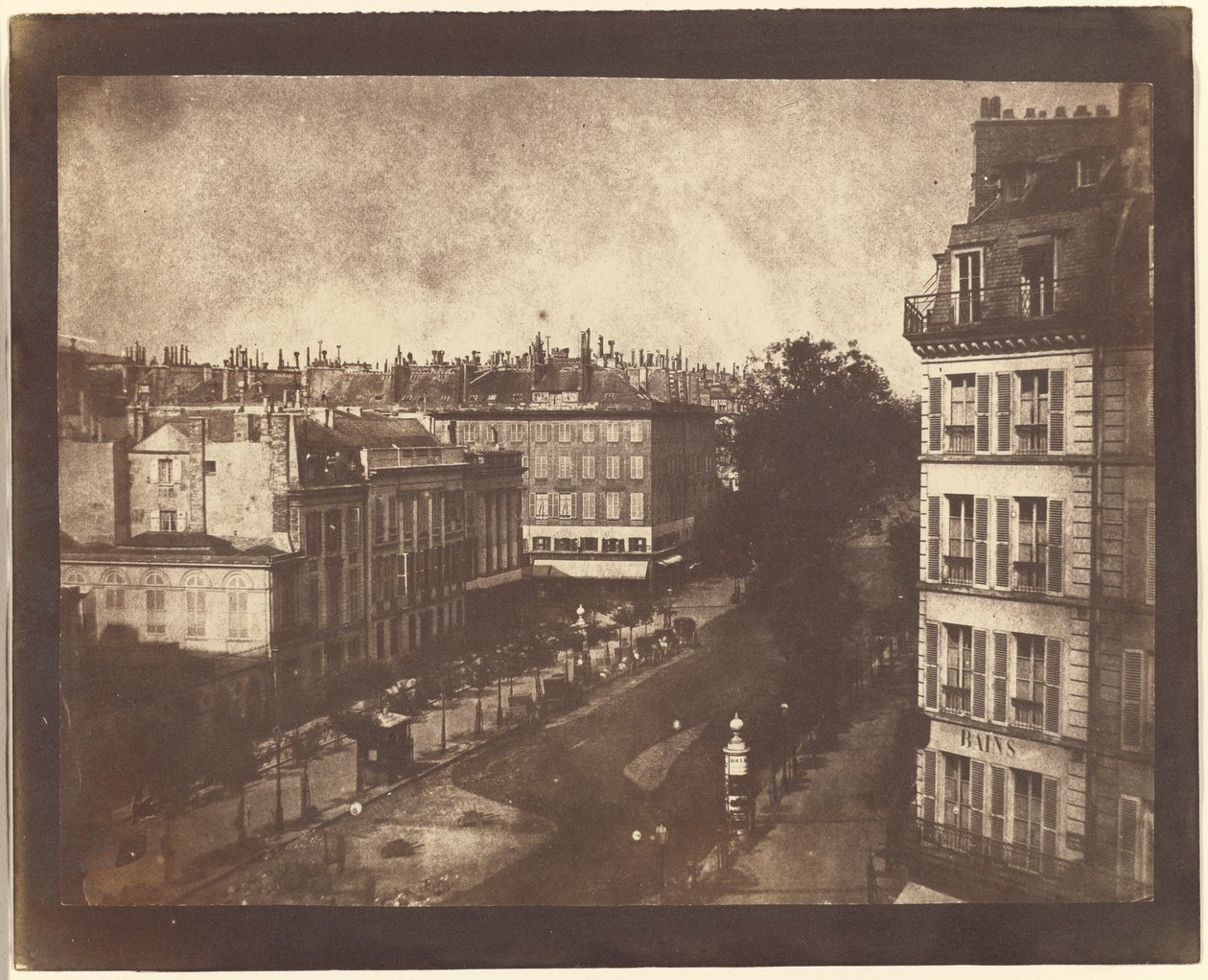 Flygfoto över Paris av William Henry Fox Talbot