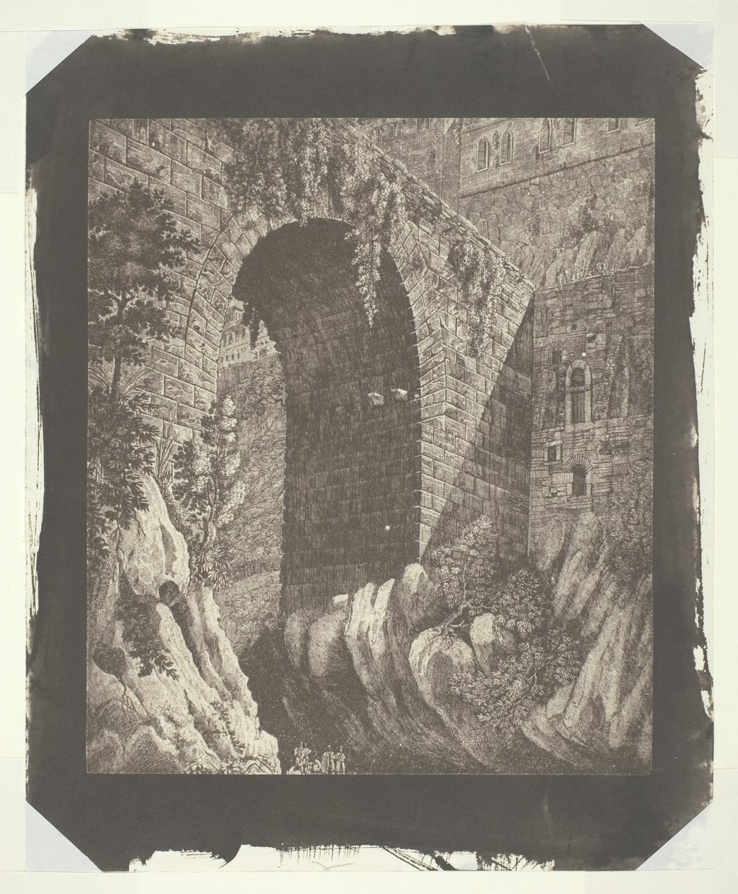 Kopia av ett stort italienskt tryck, förminskad i kameran av William Henry Fox Talbot