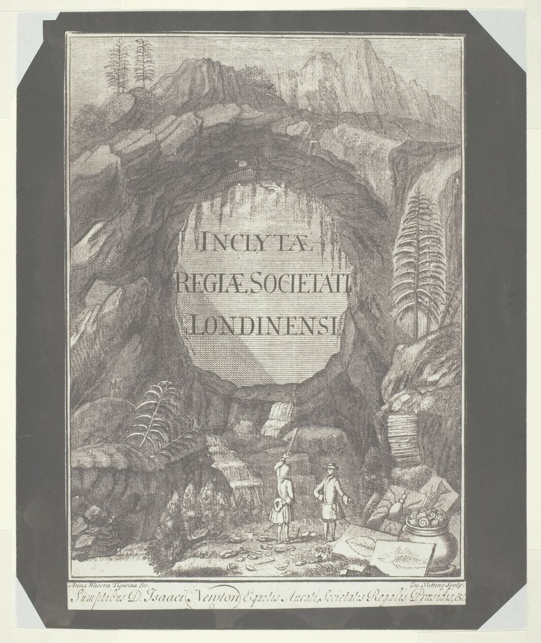 Kopia av titelsidan för "Enclosed to the Royal Society of London" av William Henry Fox Talbot