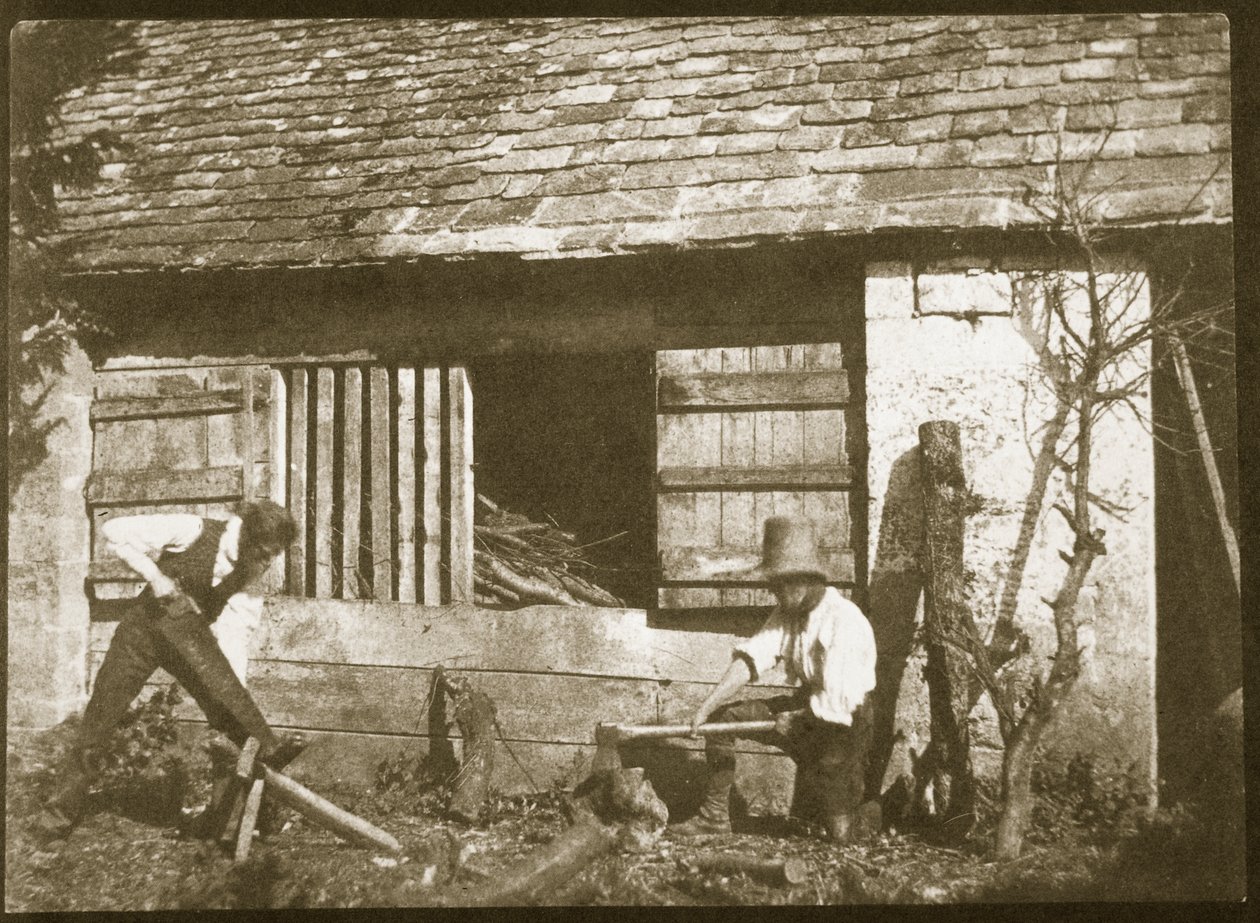 Träslöjdarna, 1845 (saltpapperstryck från kalotypnegativ) av William Henry Fox Talbot