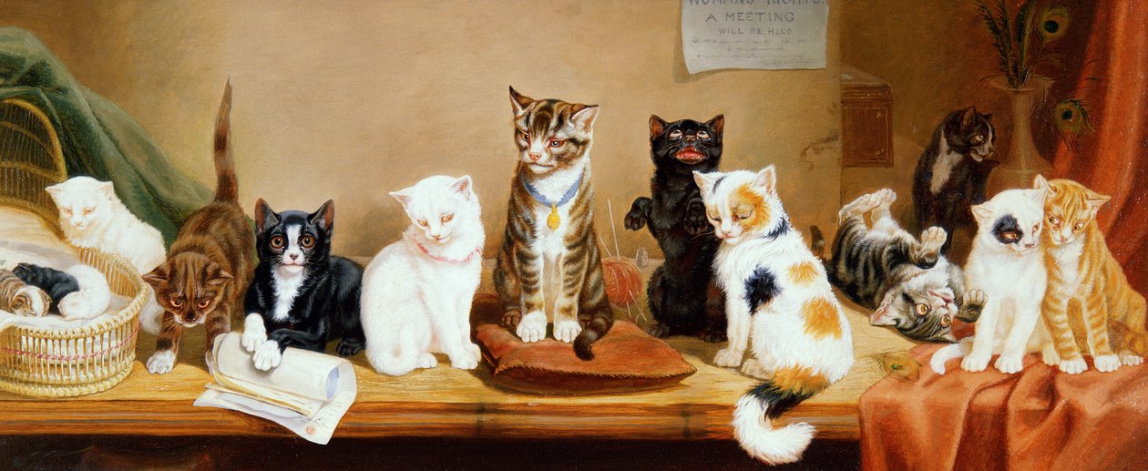 Kvinnors rättigheter - ett möte, 1885 av William Henry Hamilton Trood