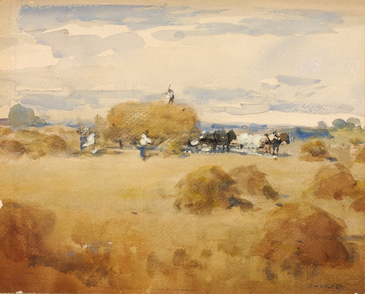 (Haymaking Scene) av William Henry Holmes