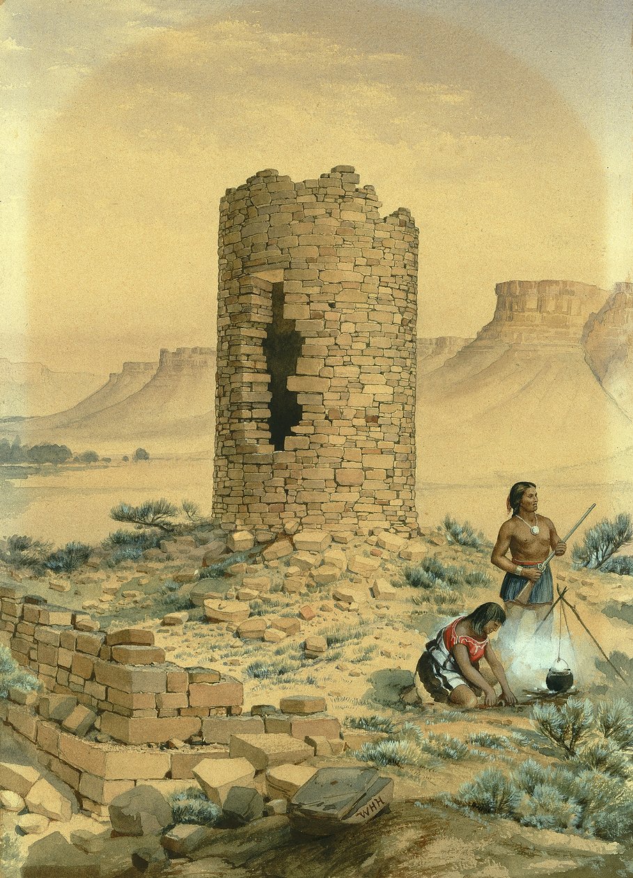 Forntida runda stentorn, 1875. av William Henry Holmes