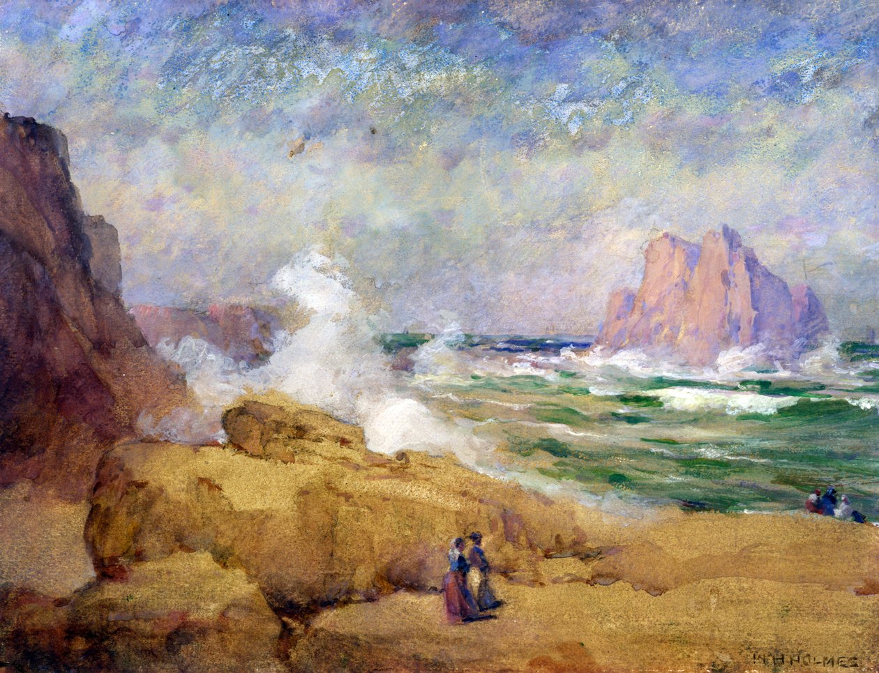 På Kaliforniens kust, n.d. av William Henry Holmes
