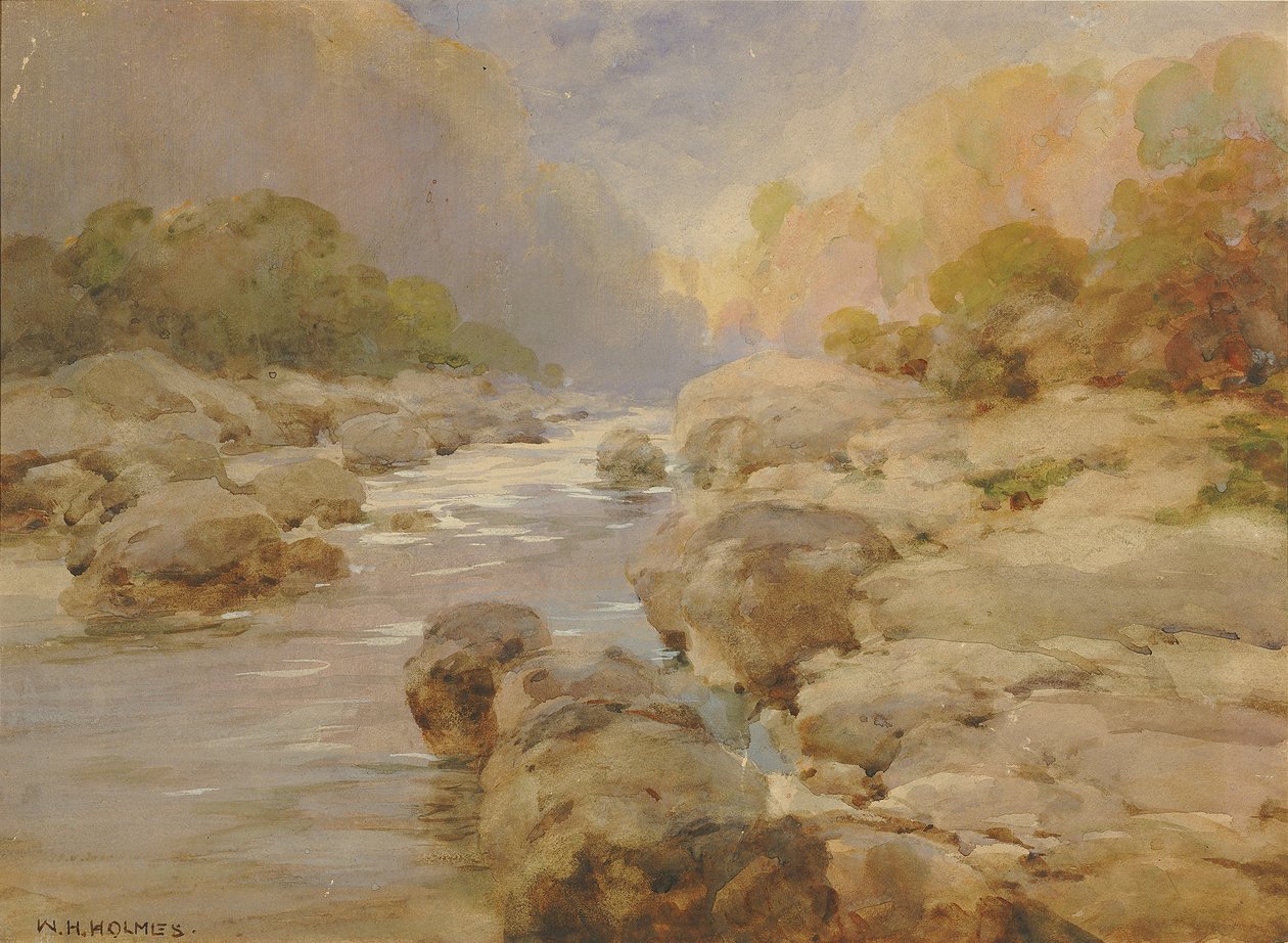 Omodifierad Rock Creek, cirka 1910. av William Henry Holmes