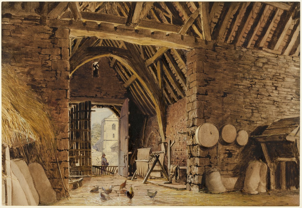 En Ladugårdsinredning av William Henry Hunt