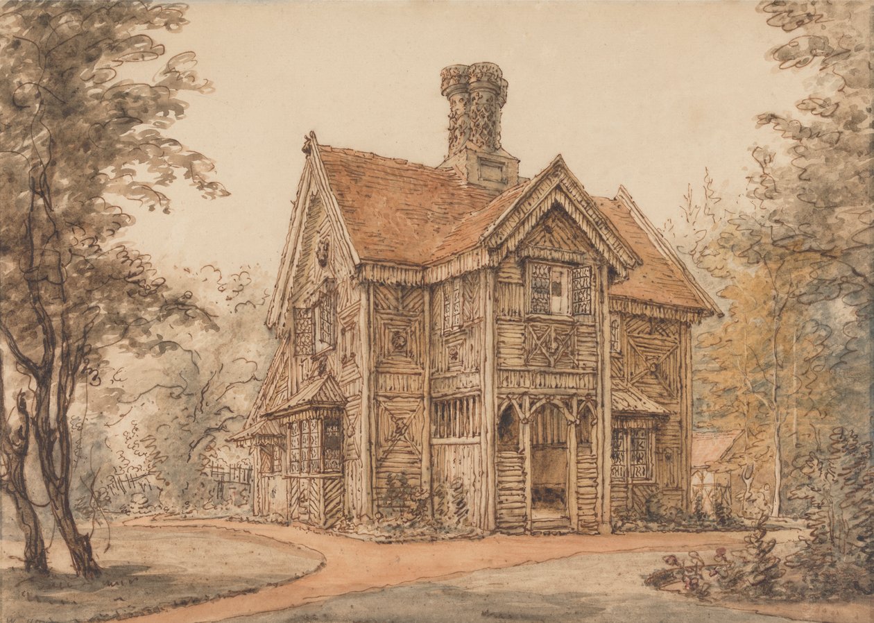 En loge på Cassiobury av William Henry Hunt
