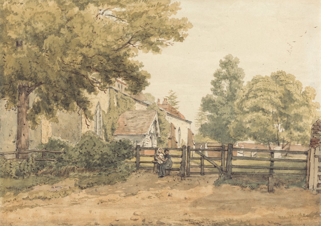 Aldenham kyrka av William Henry Hunt