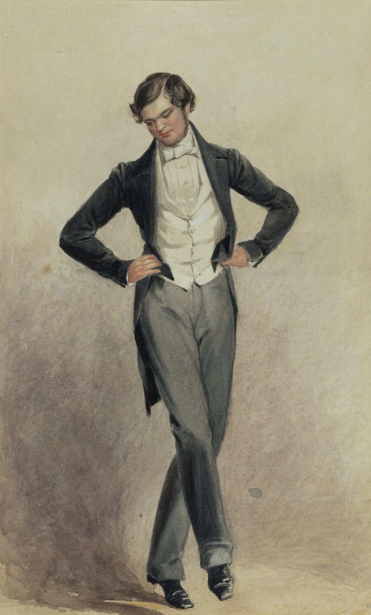 Footman (akvarell på papper) av William Henry Hunt